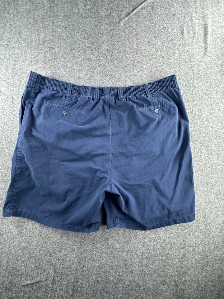 Harbor Bay HB Mens Khaki Shorts 2XL Blue Chino Stretch Elastic Waistband Pockets - Image 2 of 4