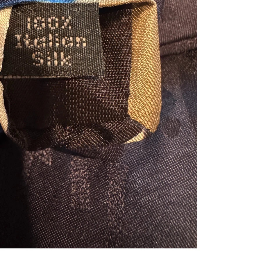 Halston III 意大利丝绸领带几何艺术灵感奢华宣言领带 — 第 4/4 张图片