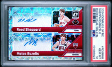 2024 PANINI DONRUSS OPTIC ROOKIE DUAL AUTO-MATAS BUZELIS/REED SHEPPARD-PSA 10