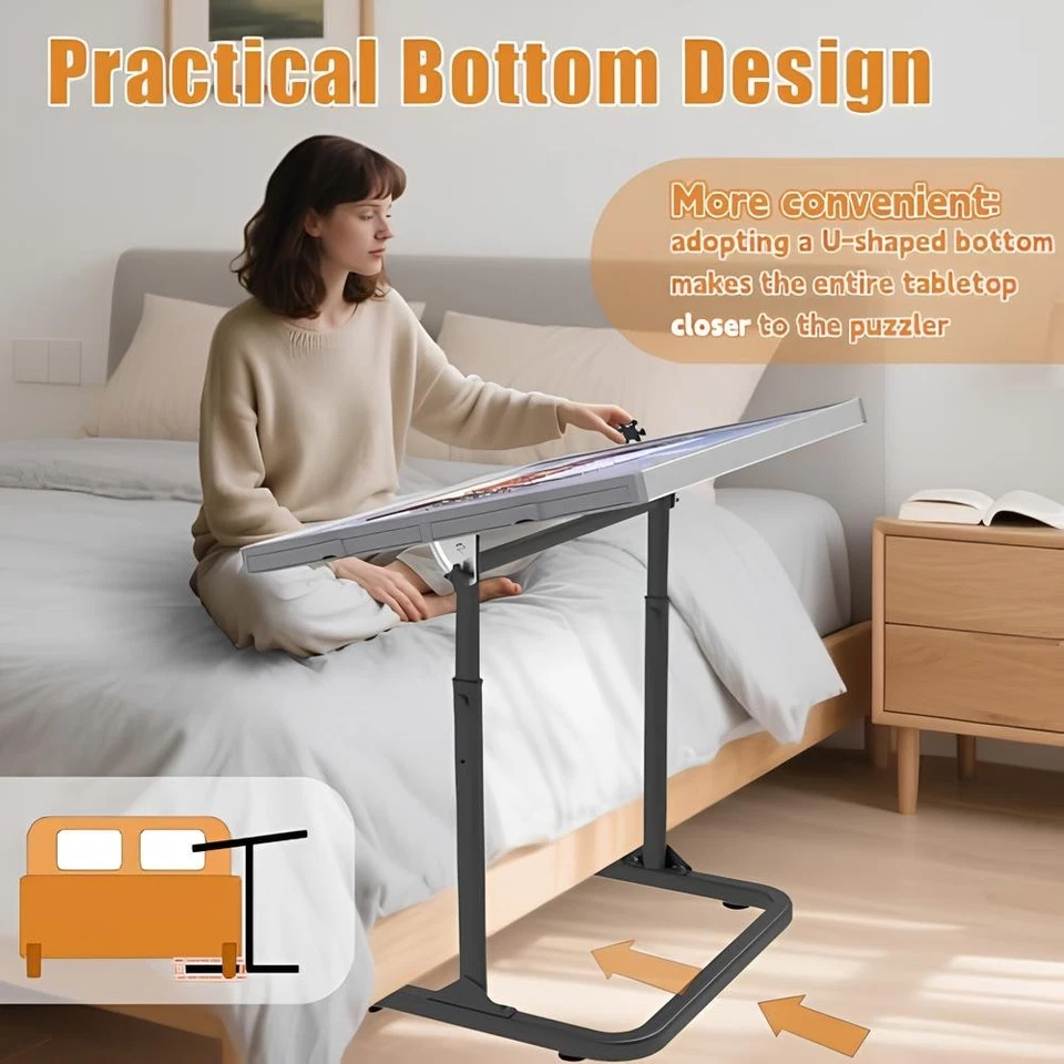 Jigsaw Puzzle Table 1500 pcs, Puzzle Board Adjustable Height & 90°up Angle - Image 4 of 4