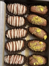 Medjool Dates Covered with Chocolate and filled with nuts/ 24 pieces in a box