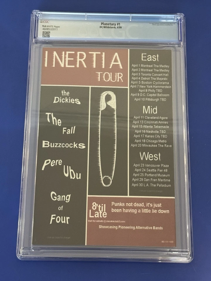 Planetary #1 CGC 9.6 1ST APPEARANCE ELIJAH SNOW DRUMMER JAKITA WAGNER COMIC 1999 - Image 2 of 2