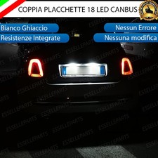 COPPIA LUCI TARGA 18 LED PER ABARTH FIAT 500 500C RESTYLING CANBUS 6000K NOERROR