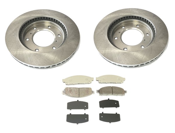 Bremsscheiben Satz Mit BeläGen FüR Mitsubishi L200 Pickup B40 2.5DID (2006+)-image