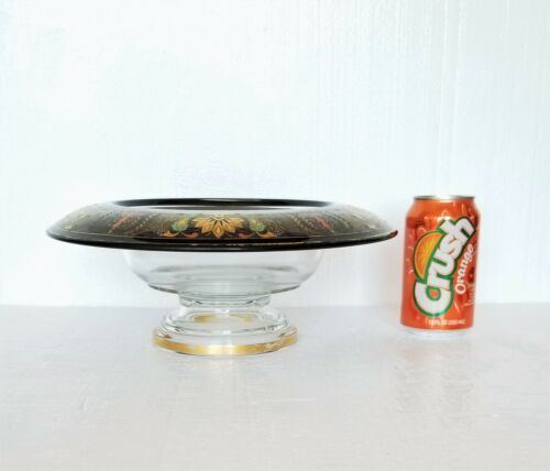 Vintage Bowl Centerpiece Chinese Asian Fruit Bowl Large Hand Painted Designs - Picture 5 of 12