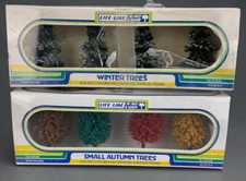 HO Scale Life-Like 1012 Winter Trees (4) 1021 Small Autumn Trees (4) HO3497