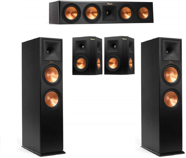 Klipsch 5 0 Cherry System With 2 Rp 260f Tower Speakers 1 Rp 450c Center Speake For Sale Online Ebay