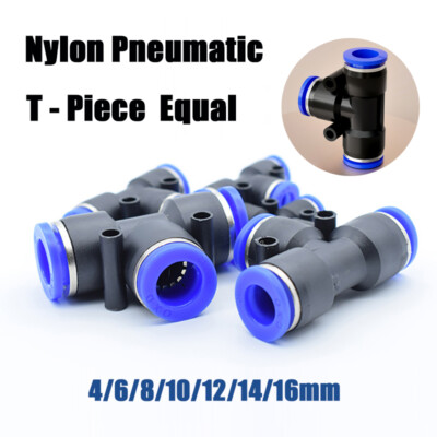 T-Stück Equal Nylon Pneumatische Steckverbinder Druckluft Steckverschraubung