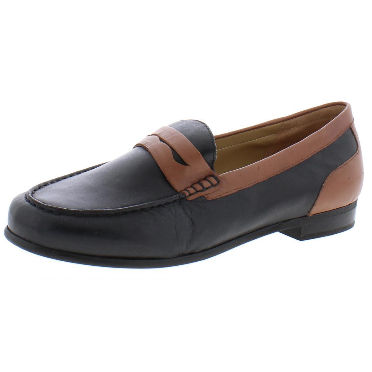 Массивные женские мокасины Harper из черной кожи без шнуровки 8 Medium (B, M) BHFO 6549