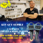 3A2-3Z2 2 New replacement keys for Sentry Safe model 1100, Key Cut To your Code.