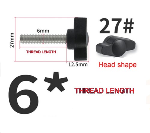 M4 M5 M6 Type Z Knob Handle Screw Plastic Hand Thumb Bolt Thumbscrews - Picture 5 of 8