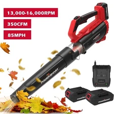 PowerSmart 20V Cordless Handheld Leaf Blower with 2 batteries and charger