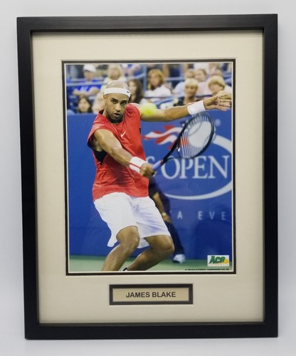 Pro Tennis Player JAMES BLAKE Professionally Matted & Framed ACE Action Photo - Picture 2 of 6