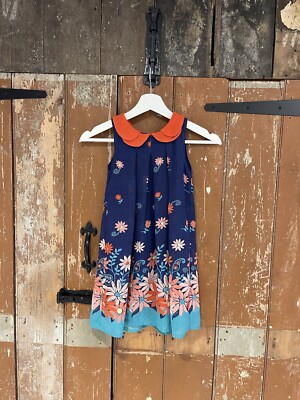 Pumpkin Patch Kinder Mädchen Blumen ärmellos gefüttert Kleid Größe 6