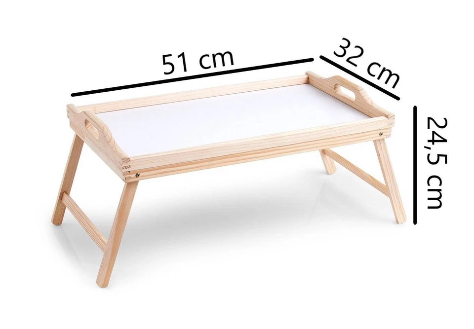 Betttablett mit einklappbaren Füßen, Holztablett, Serviertablett, Kiefer, ZELLER - Bild 4 von 4