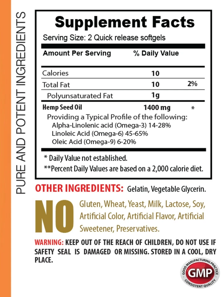 alivio del estrés y energía - PÍLDORAS DE ACEITE DE SEMILLA DE CÁÑAMO - cápsulas blandas de aceite de semilla de cáñamo 2B Foto 2 de 4
