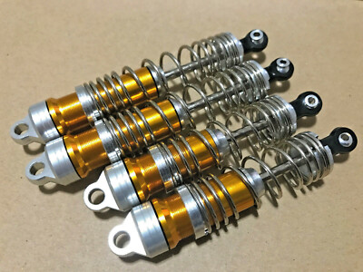 BIG BORE ALUMINUM Shock W/ 4mm Shaft For Traxxas Rally VXL 2WD XL5 Hot Gold !!