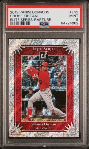 2019 Panini Donruss #ES2 Shohei Ohtani Elite Series Rapture PSA 9,