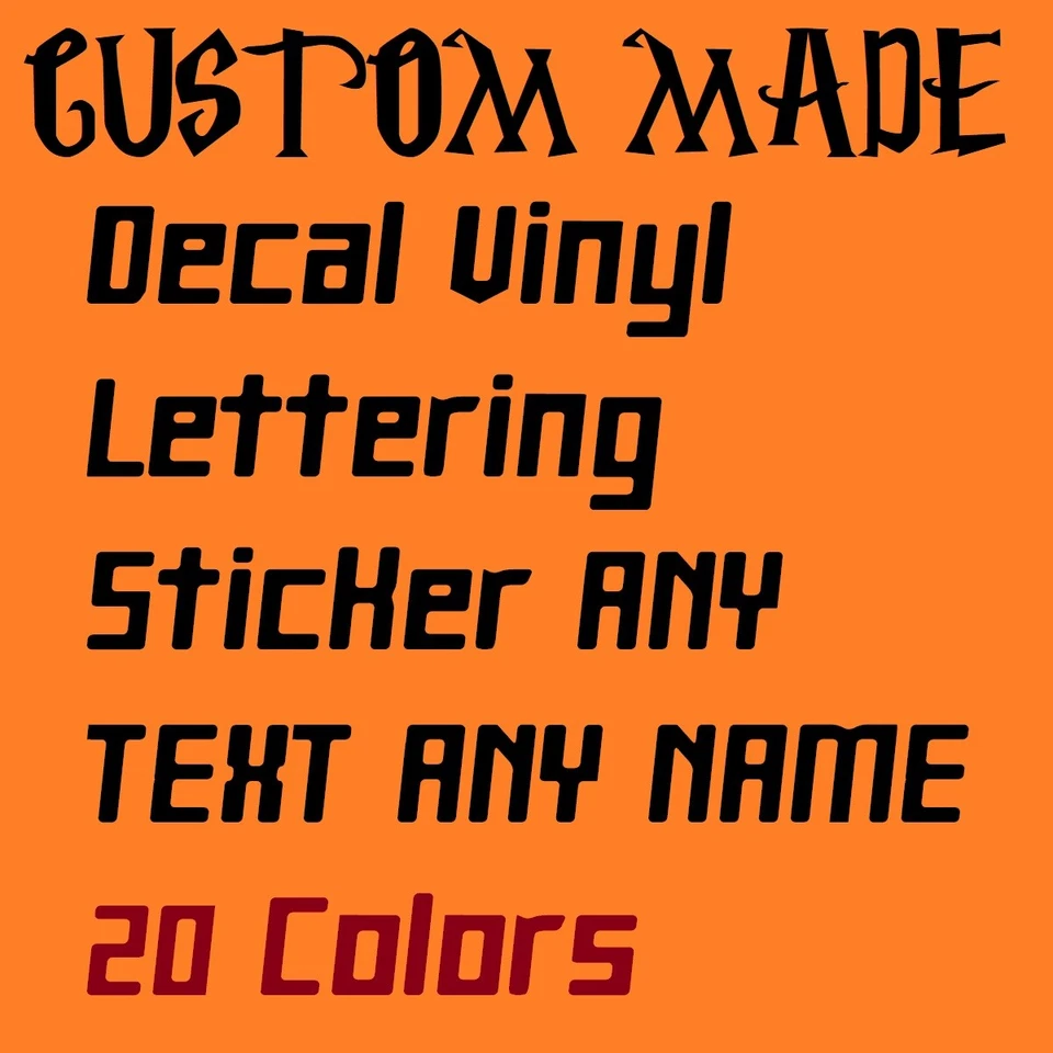 Calcomanía Personalizada Vinilo Letras Adhesivo CUALQUIER TEXTO - CUALQUIER NOMBRE - 20 Colores [5 Foto 4 de 4