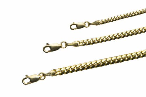 14k Solid Yellow Gold Miami Cuban Link Necklace Chain 2.7mm-4mm Sz 7"-30" - Picture 1 of 6