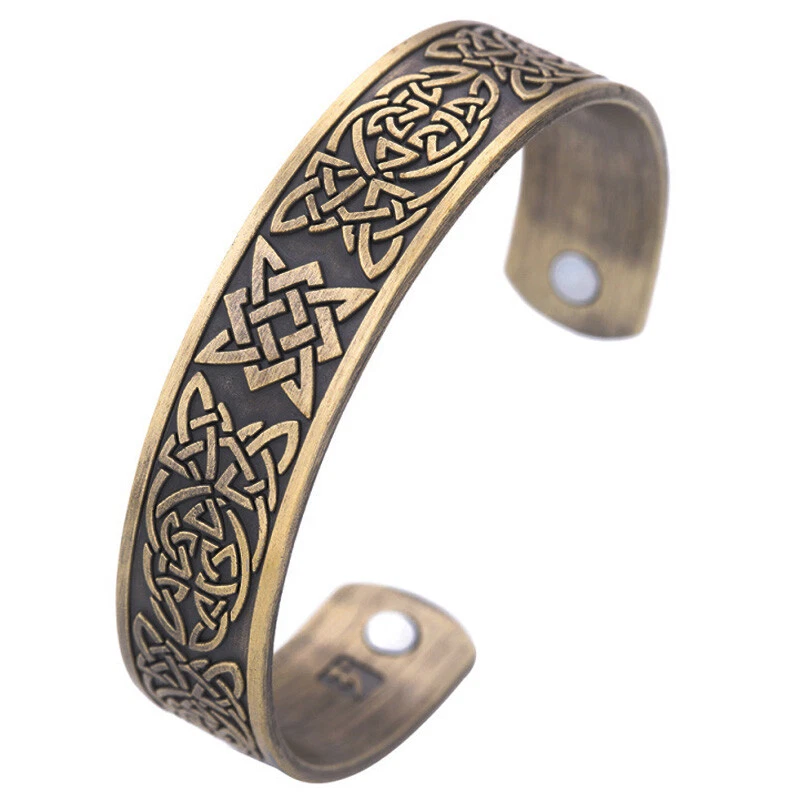 Pulseira masculina MENDEL vintage nórdica viking celta trindade nó punho irlandês - Imagem 3 de 4
