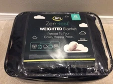 New Serta Zen Rest Weighted Blanket Zenrest 60"x80"  Navy Blue (15 Lbs)
