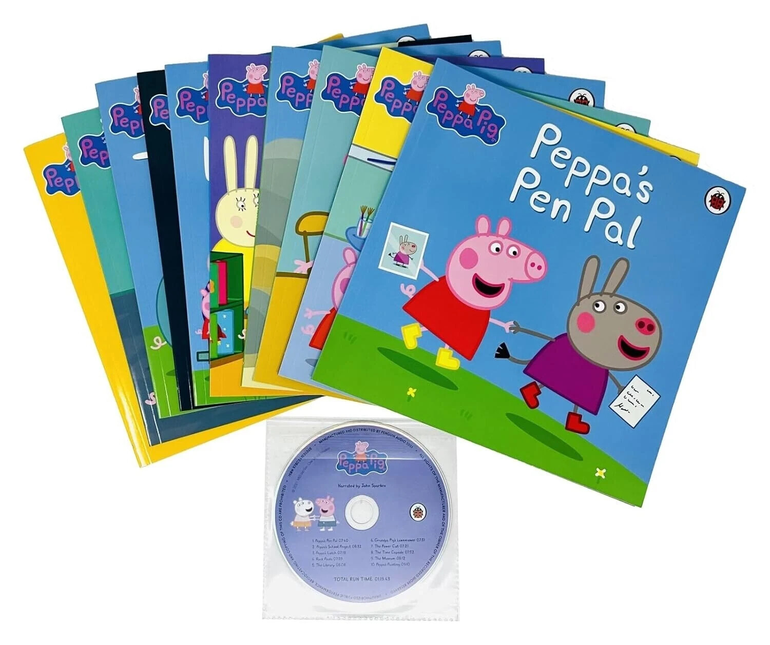 Peppa Pig Purple Bag 10 Books Collection Set including CD Peppa's Painting,Museu - Image 4