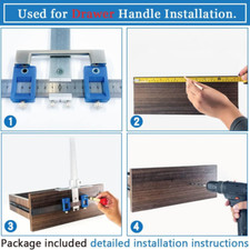 Cabinet Hardware Jig, Metal Cabinet Handle Jig with Automatic Center Punch - ...