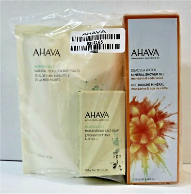 AHAVA DeadSea Water Mineral Shower Gel Mandarin & Cedarwood, Bath Salt & Soap
