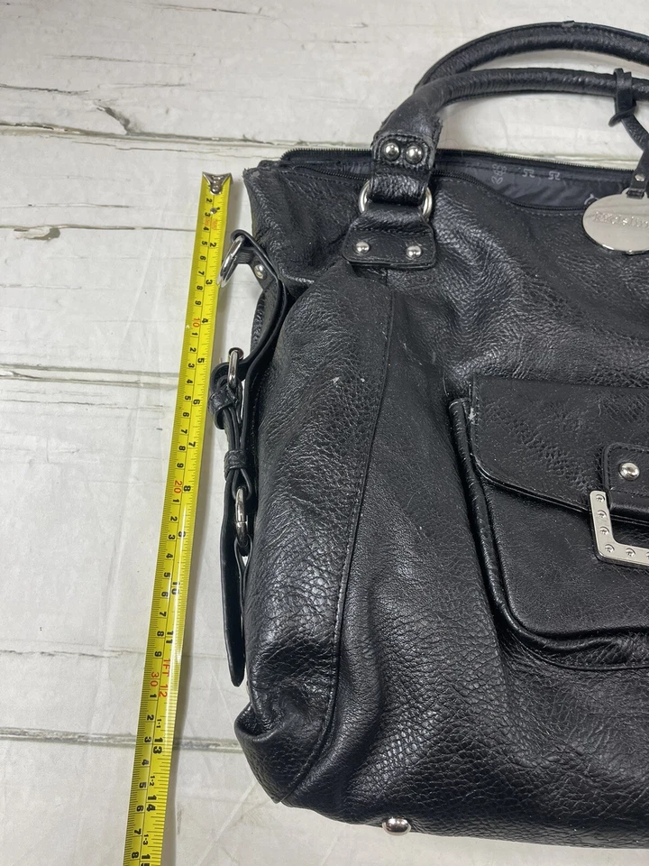 KIDSLINE 大号黑色人造皮革带肩带 | 婴儿包 | 尿布袋全新带标签 — 第 4/4 张图片