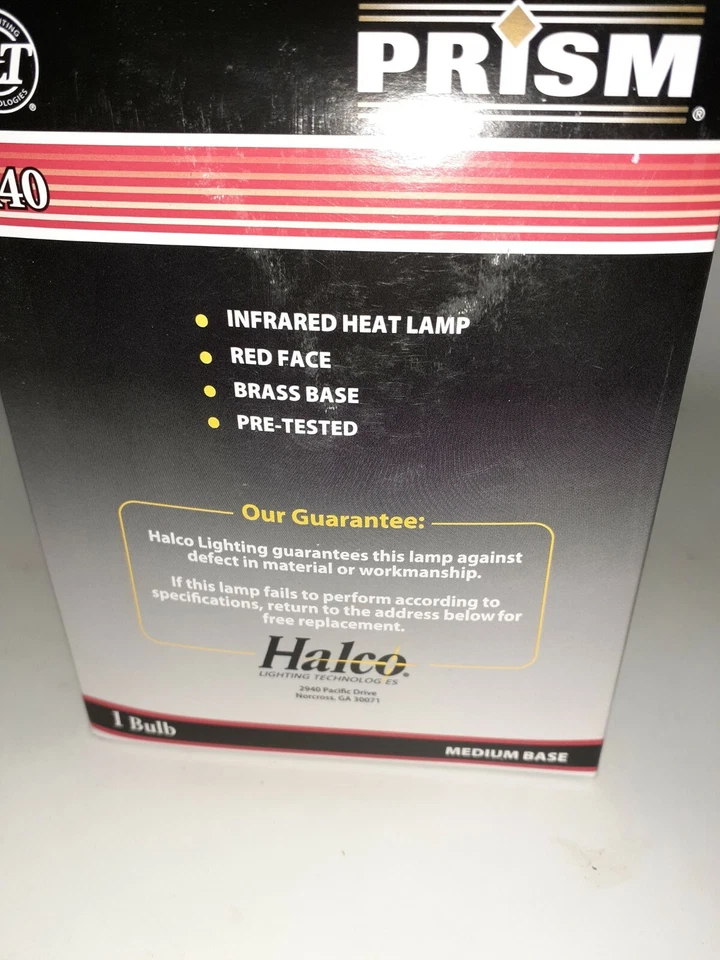 Halco Prism 250w Infrared Heat Lamp Reptile Pets R40 FREE SHIPPING - Image 3 of 3