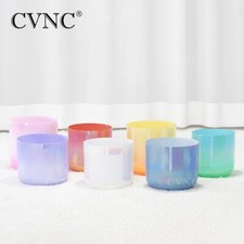 CVNC 432Hz  6''-7'' Color Alchemy Crystal Singin Bowls Set Sound Healing W/Bags