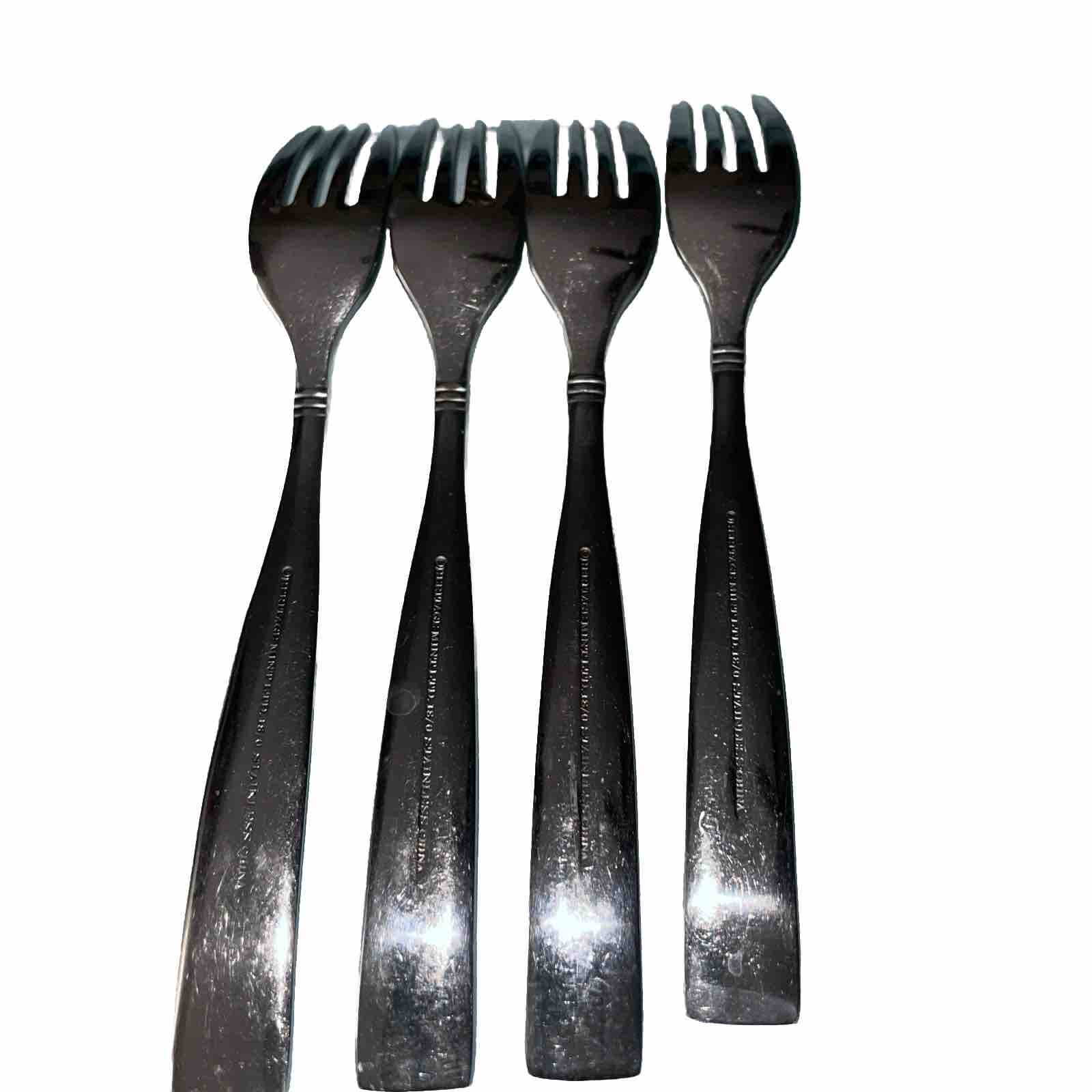 VTG Set Of 4 Salad Forks Sterling Heritage Co Simplicity  18/0 Reed & Barton