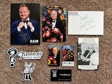 Autographed Magician Postcard and Business Card Lot - 10 Items, Many Rare