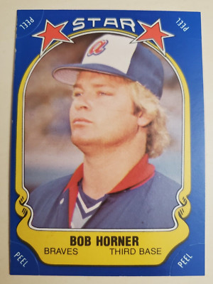 1981 Fleer BOB HORNER Atlanta Braves Star Sticker #99 NM