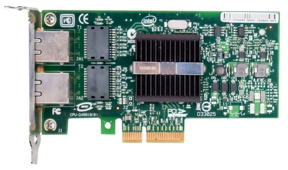 Mappa Rete Intel Pro/1000 PT EXPI9402PTG2P20 Dual Port Pci-E Low Profil - Immagine 2 di 2