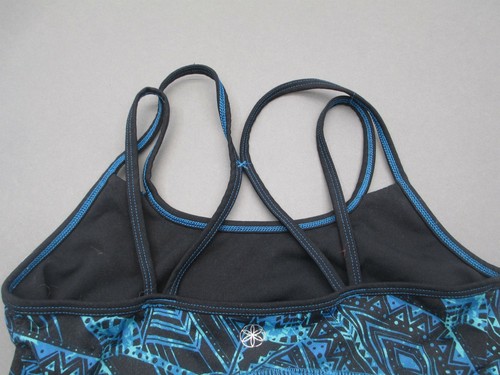 Soutien gorge sport sans fil athlétique bleu/noir femme Gaiam taille S - Photo 4/5