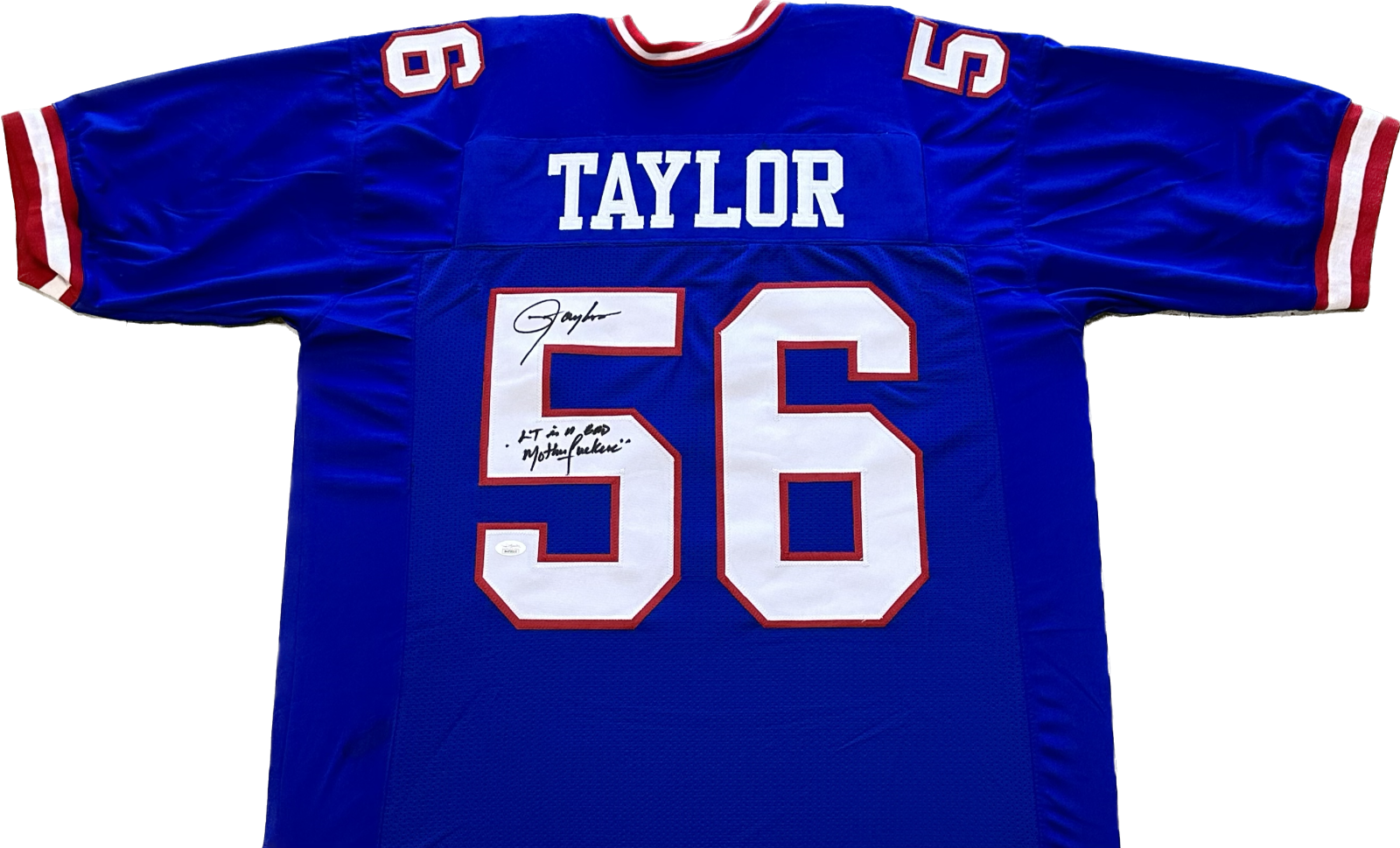 Lawrence Taylor Autographed Signed Jersey JSA LT Was a Bad Mo'FO 2 