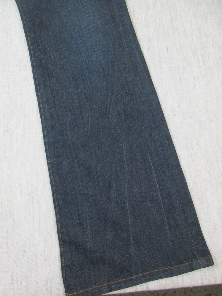 Pantalones de mezclilla EDUN Bootcut para mujer talla 33 azul elástico puntada única ajuste regular Foto 3 de 4