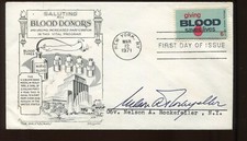 NELSON ROCKEFELLER GOVERNOR OFNEW YORK SIGNED COVER & MATCHING LETTER 936P