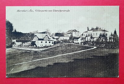AK HERRNHUT bei Zittau 1917 Villenpartie an der Oderwitzerstrasse   ( 33585