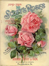 Vintage Scotts Roses Philadelphia Nursery Ad Metal Sign FREE SHIPPING