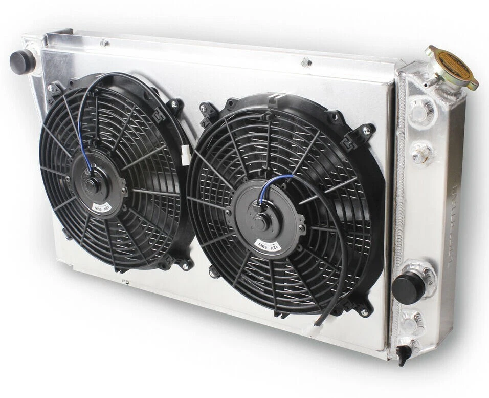 Fit 1982-2002 1999 CHEVROLET S10 V8 Conversion C4 3 ROW Radiator Shroud 2*Fan AT - Image 2 of 4