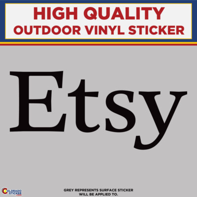 Etsy Text Die Cut, High Quality Vinyl Stickers