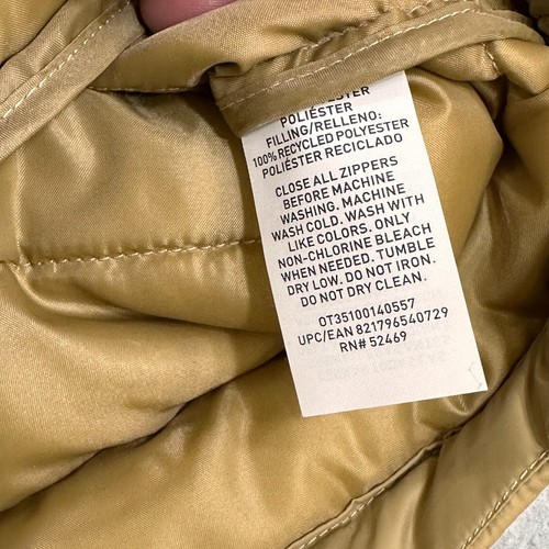 Ozark Trail Puffer Vest Mens Medium Sand Tan Outerwear Golf Hiking Outdoor NWT - Picture 7 of 10