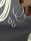 Pearly Lot Of 8 Mixed Jewelry 54" Glass Ncklaces Brclts Errngs Vintage Japan  — photo 9