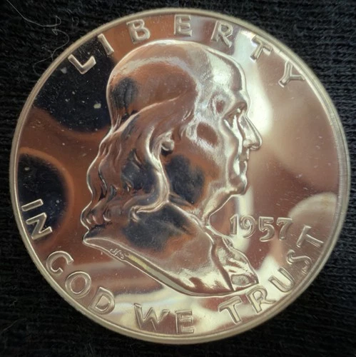1957 Franklin Silver Proof Half Dollar, GEM