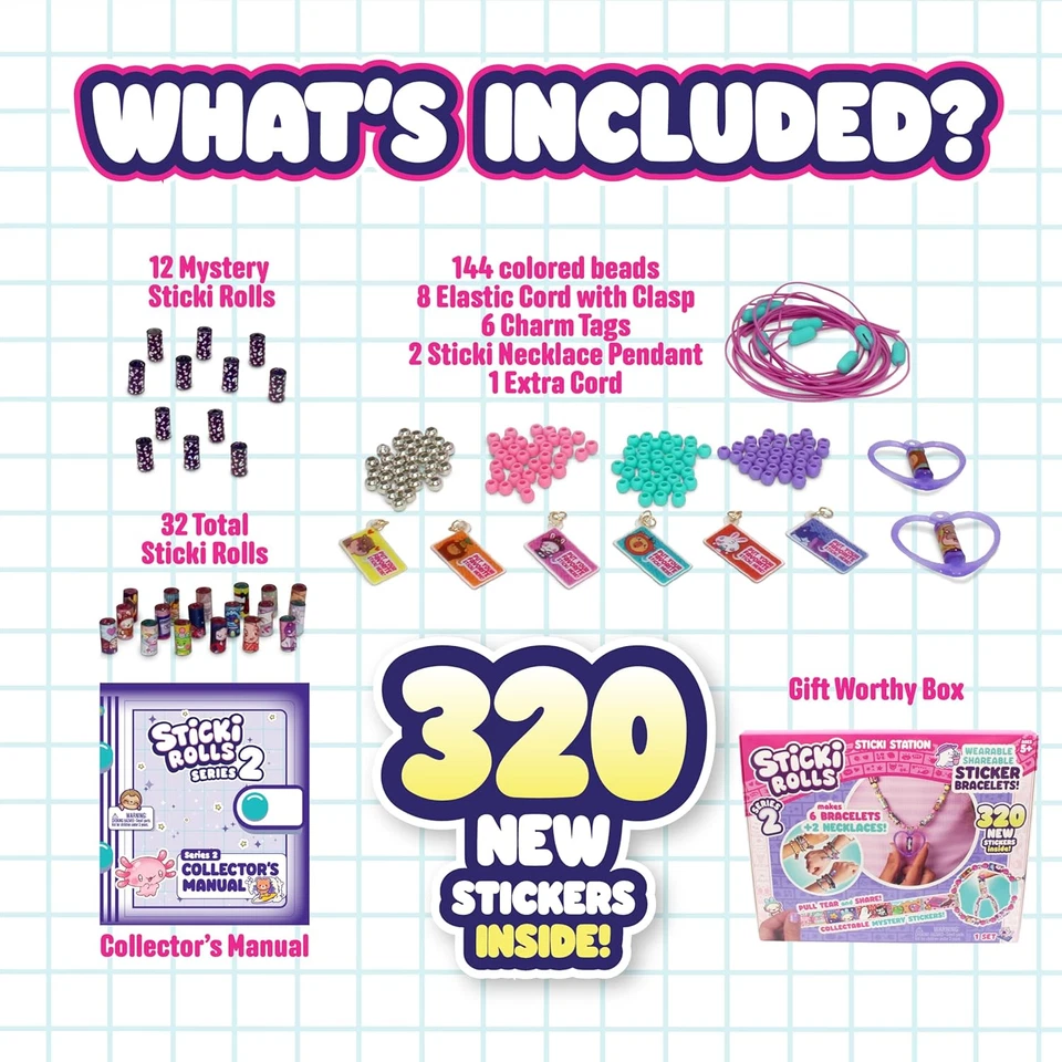 STICKI Rollen Sticki Station - das Original tragbare teilbare Sticker Schmuck Ki - Bild 4 von 4