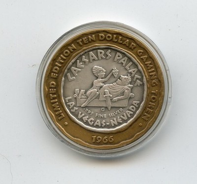 10.00 Silver Strike from the Caesars Palace Las Vegas Nevada .999 Victory Petwer