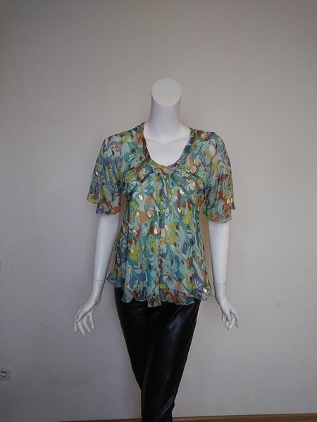 Women Armani Exchange Shirt Multicolor Silk 34 /